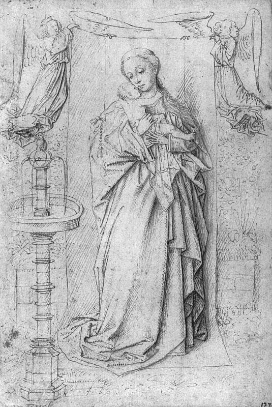 Copy Drawing of Madonna by the Fountain - 1439